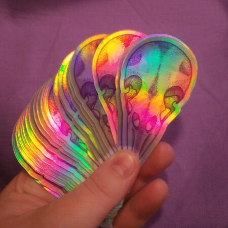 Sticker: Shiny Crow Skull