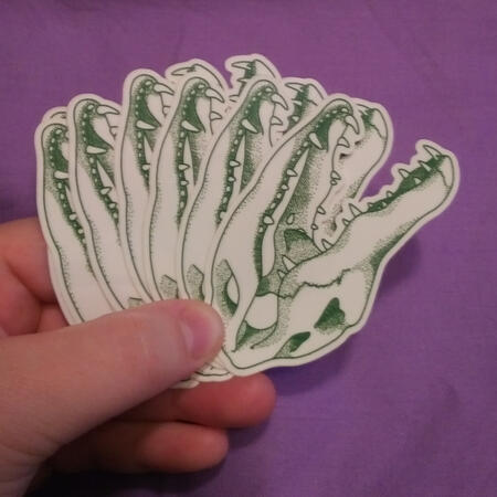 Sticker: Alligator Skull